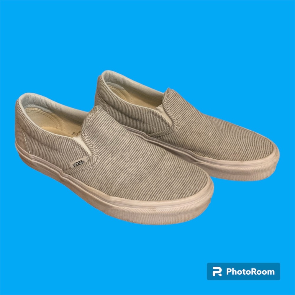 Striped Van Slip Ons